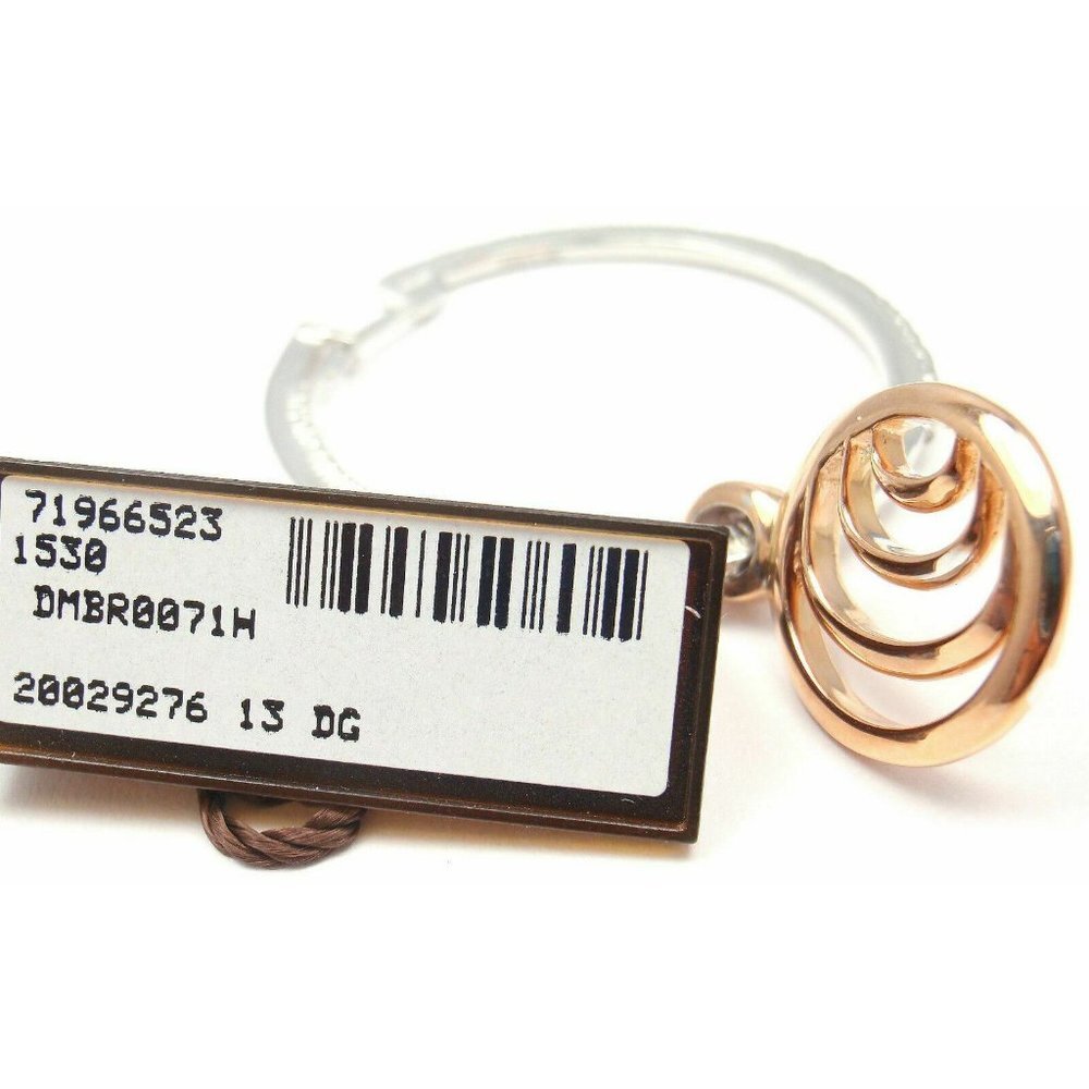 Authentic! Damiani 18k Rose/white Gold Diamond Hoop Earrings​ - Picture 4 of 9